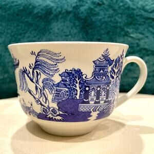 royal cuthbertson blue willow set of 4 teacups